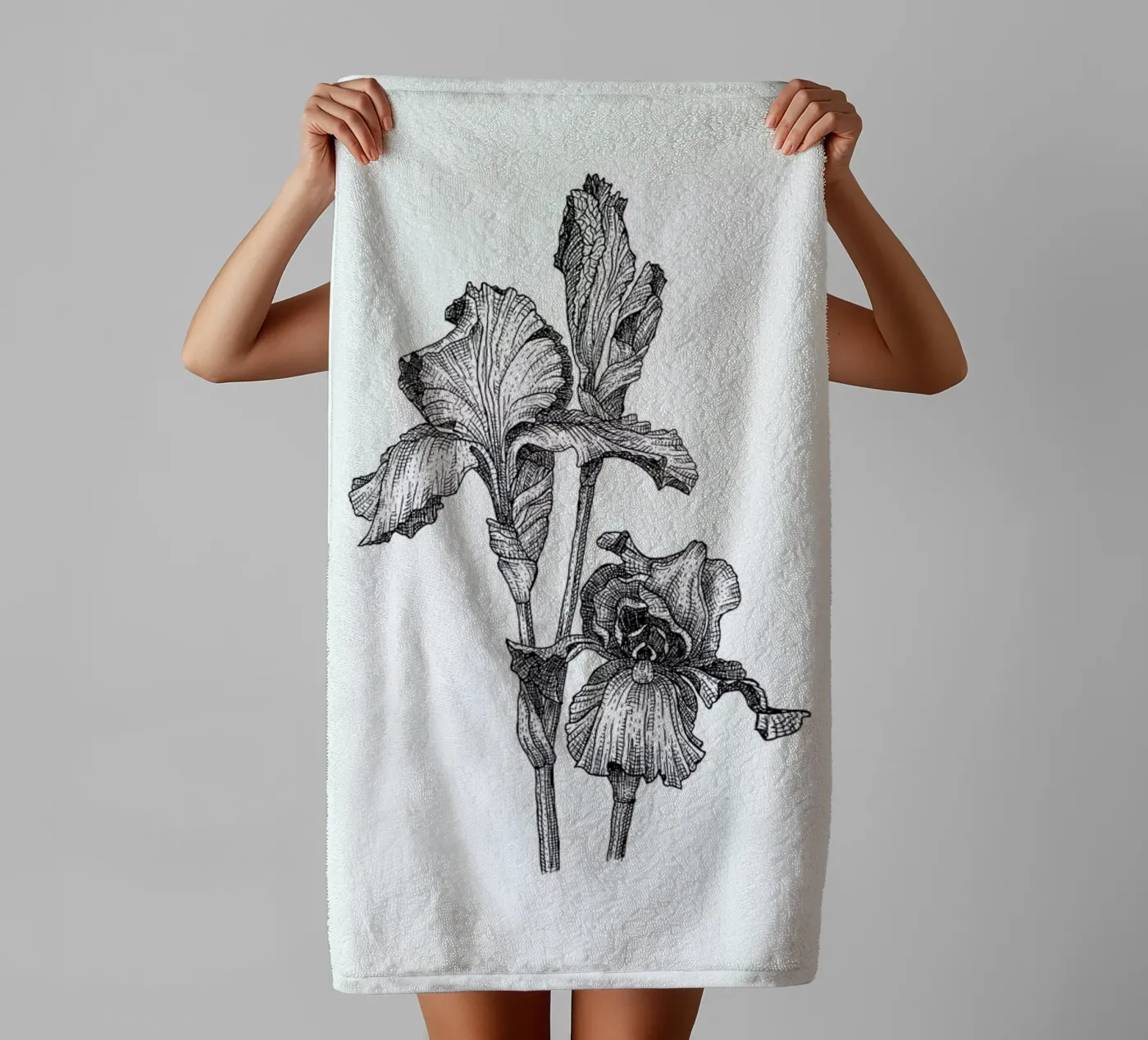 Orchids towel by Pen & Ink