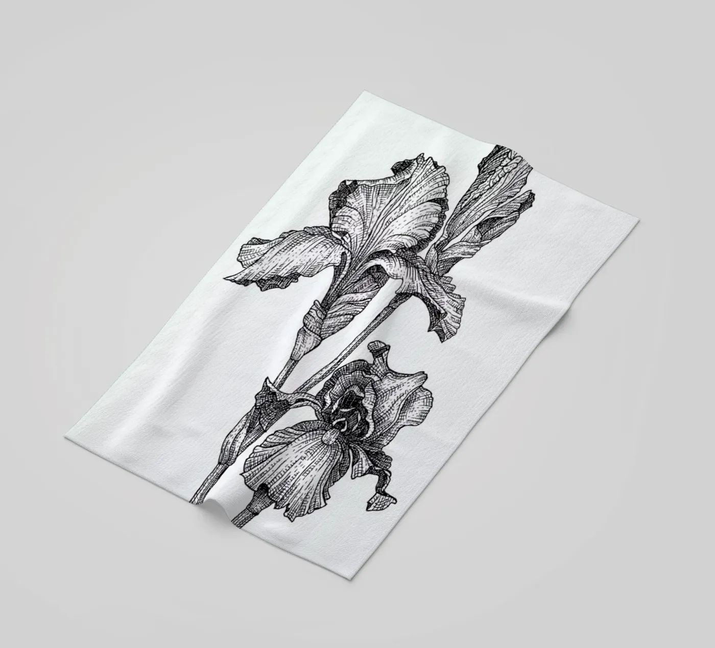 Orchids beach towel by Pen & Ink