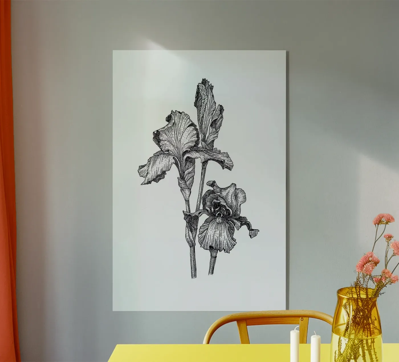 Orchids plexiglas de Pen & Ink