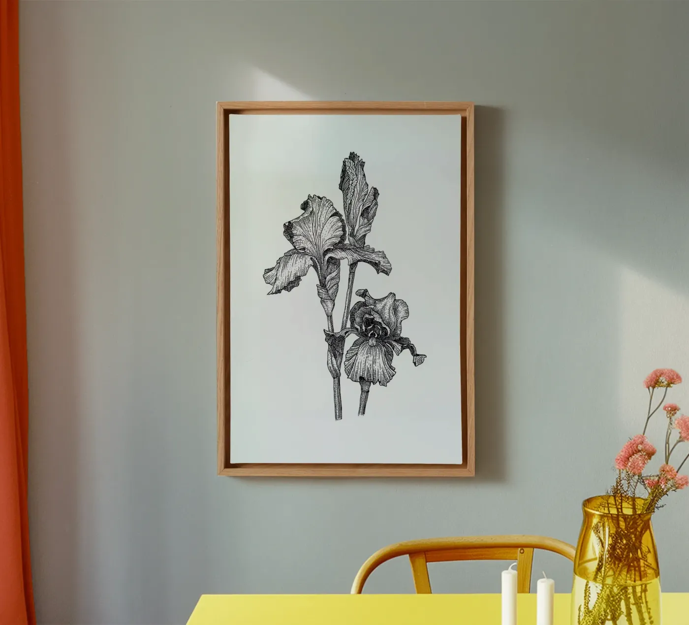 Orchids tela da Pen & Ink