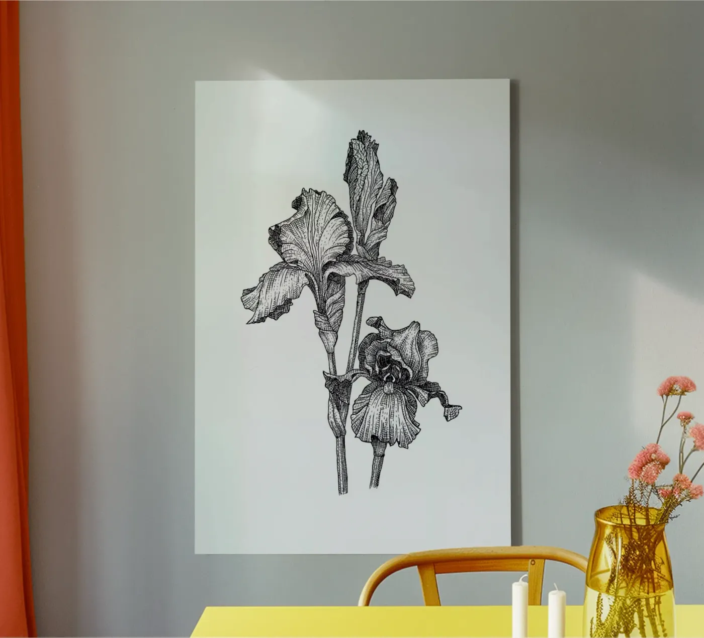 Orchids tela da Pen & Ink