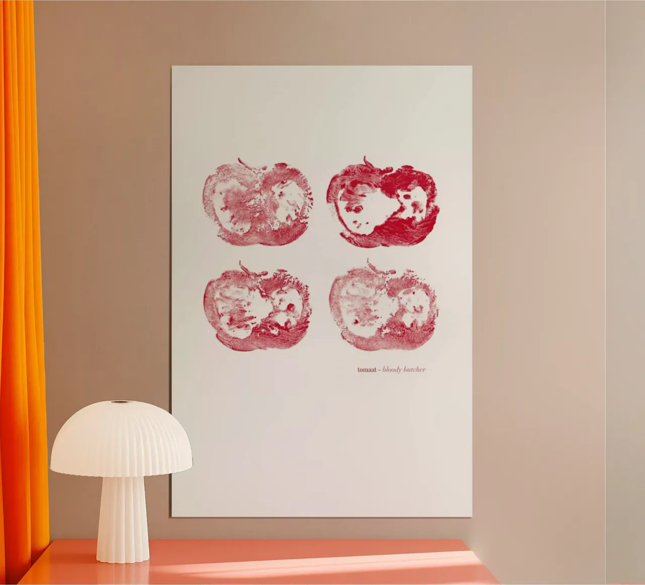 Bloody Butcher poster con telaio in legno da BlauMaschine