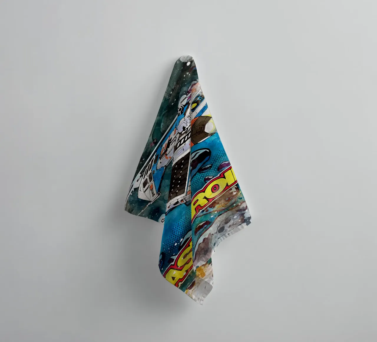 Asteroids Watercolor asciugamano da bagno da CreativeStudio