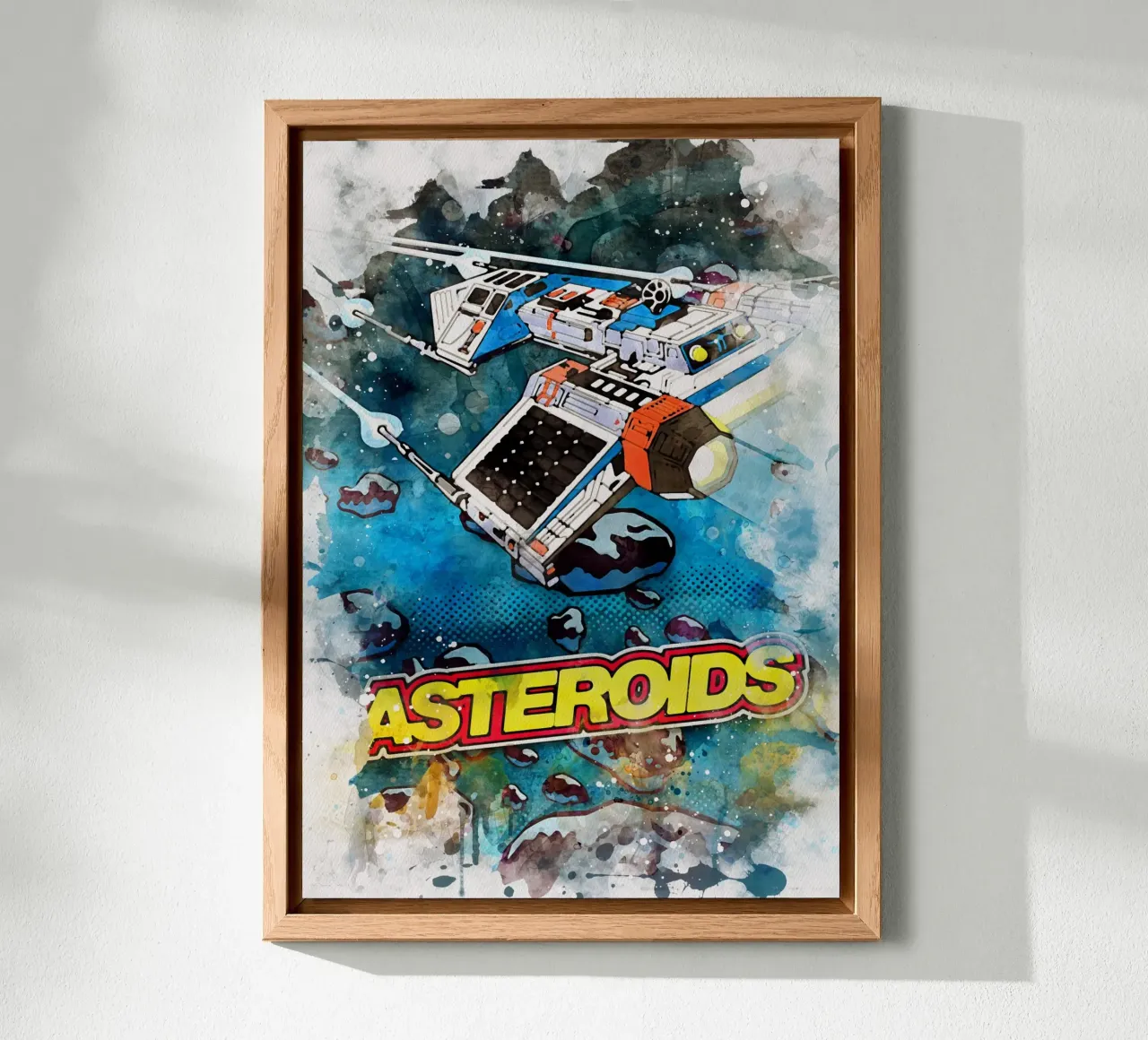 Asteroids Watercolor alluminio dibond da CreativeStudio