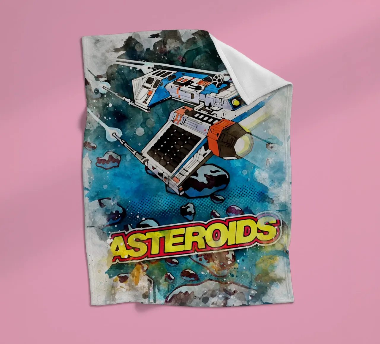 Asteroids Watercolor coperta in pile da CreativeStudio