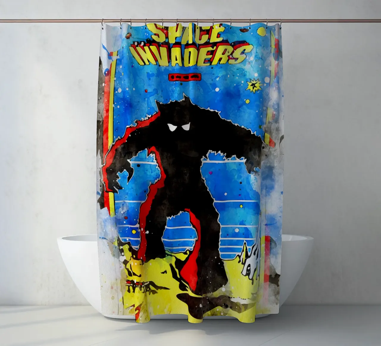 Asteroids  Watercolor tenda da doccia da CreativeStudio