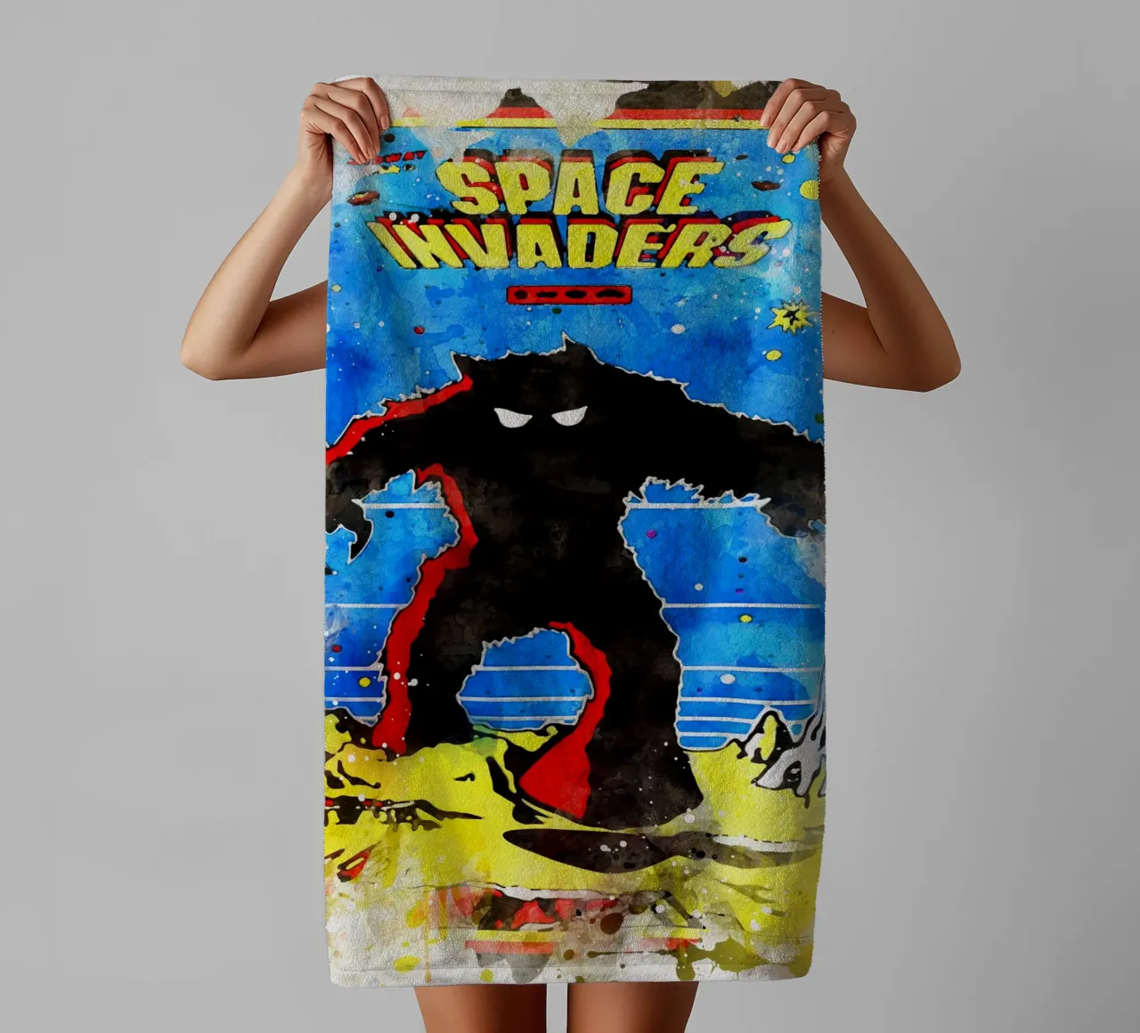 Asteroids  Watercolor asciugamano da bagno da CreativeStudio