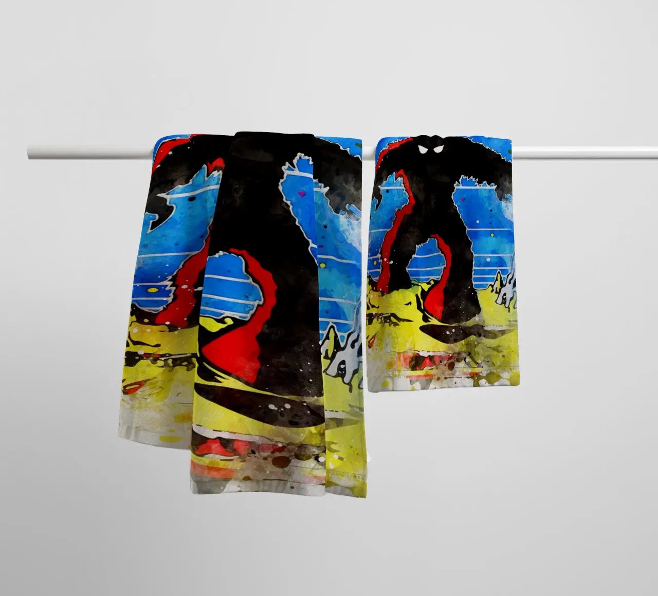 Asteroids  Watercolor asciugamano da bagno da CreativeStudio