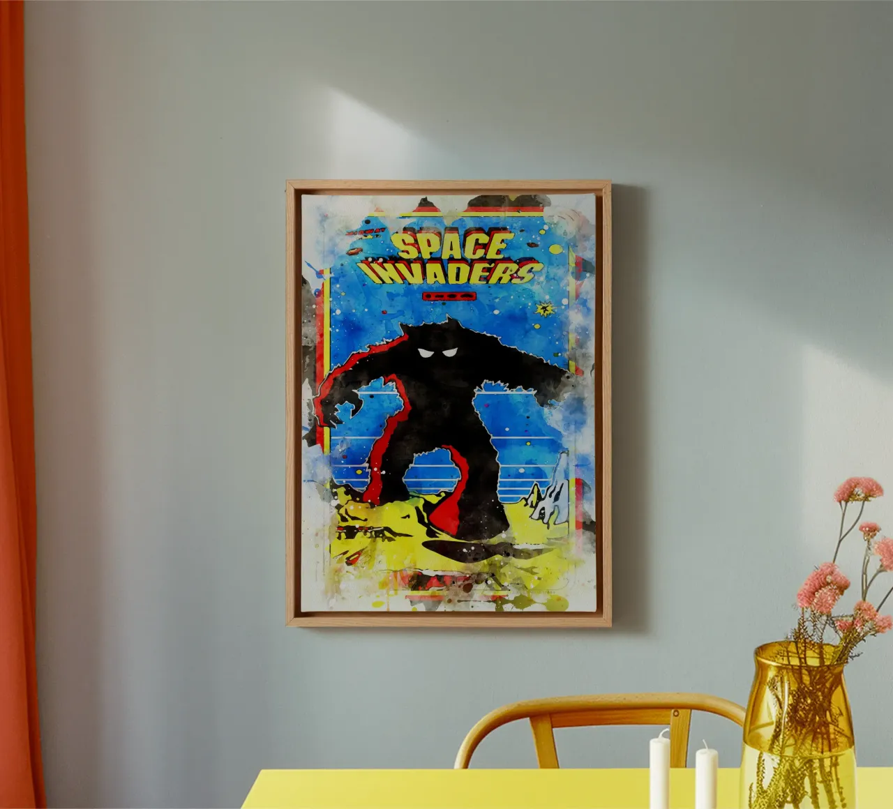 Asteroids  Watercolor canvas van CreativeStudio