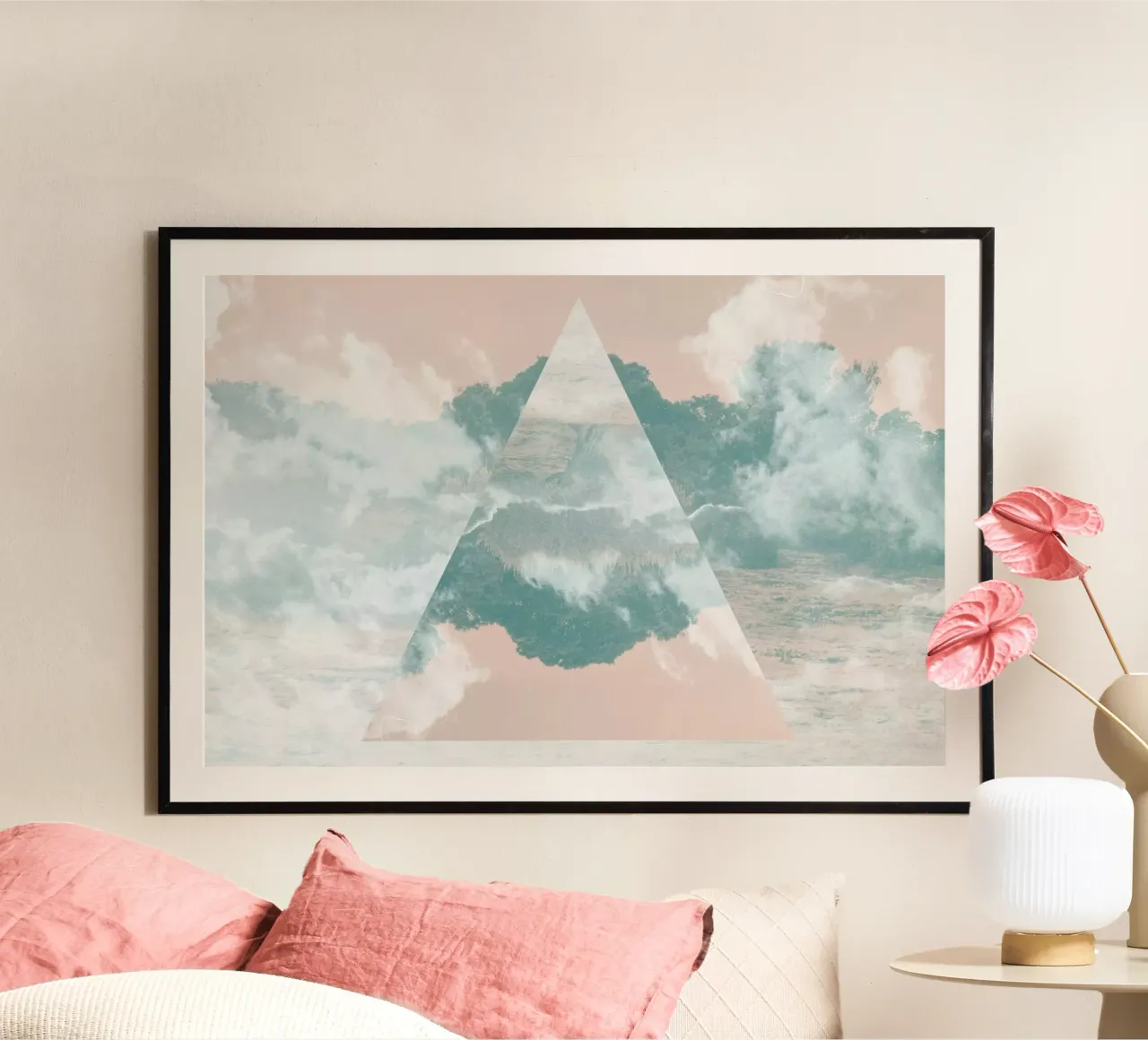 La Géométrie poster con telaio in legno da BlauMaschine