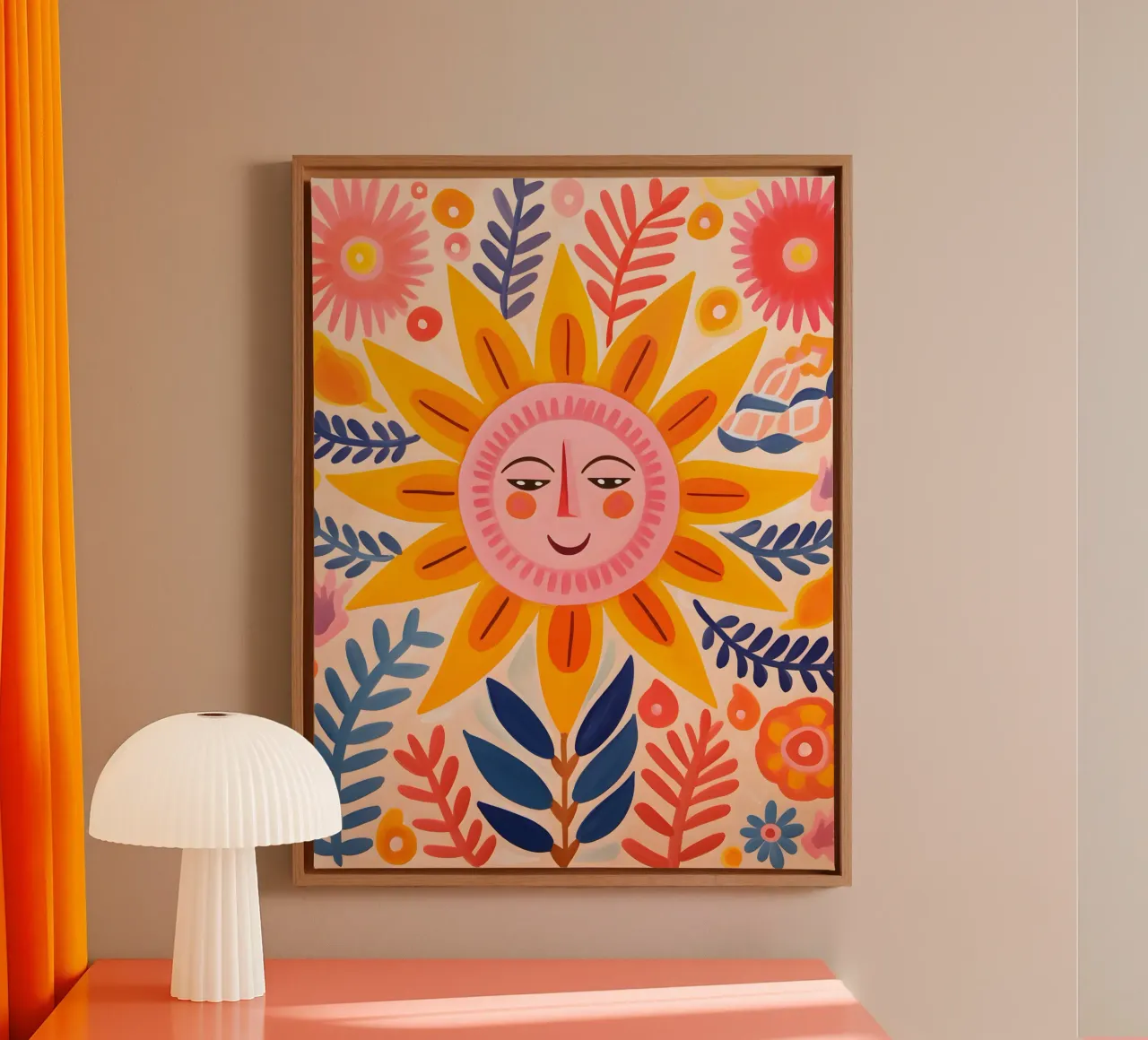 Sole allegro tela con Cornice a cassetta da KidzStudio