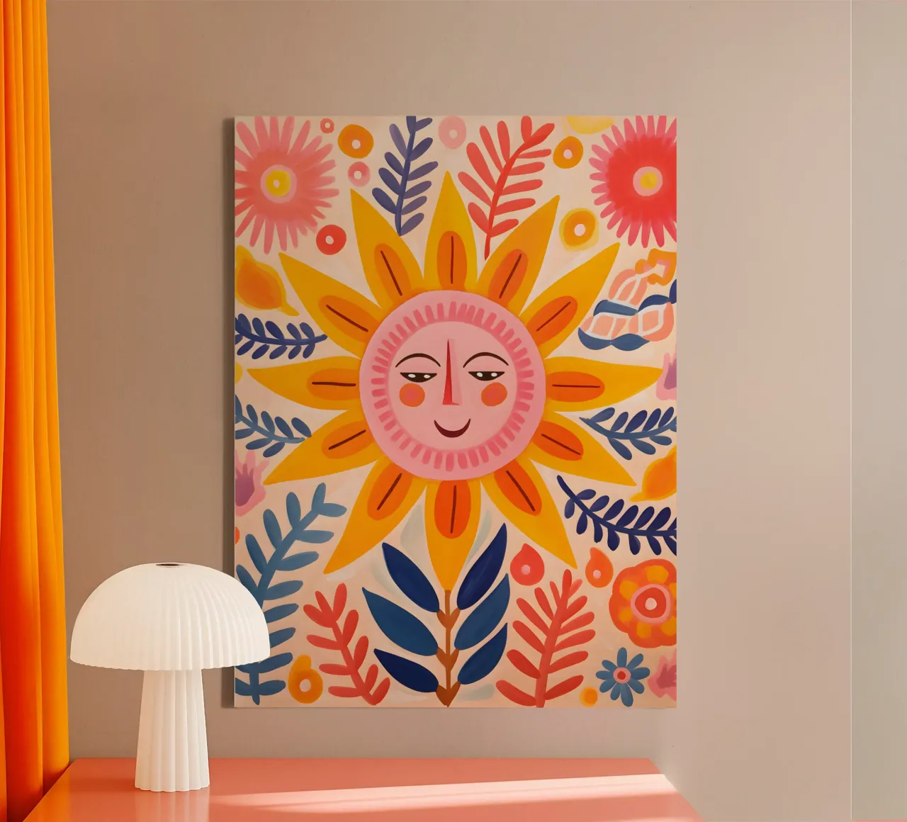 Sole allegro tela con Cornice a cassetta da KidzStudio