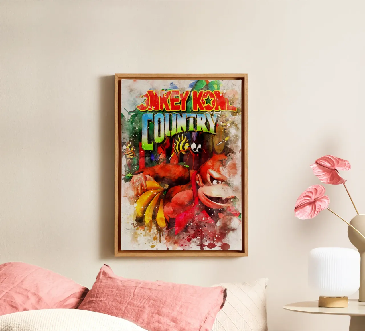 Donkey Kong Country tela con Cornice a cassetta da CreativeStudio