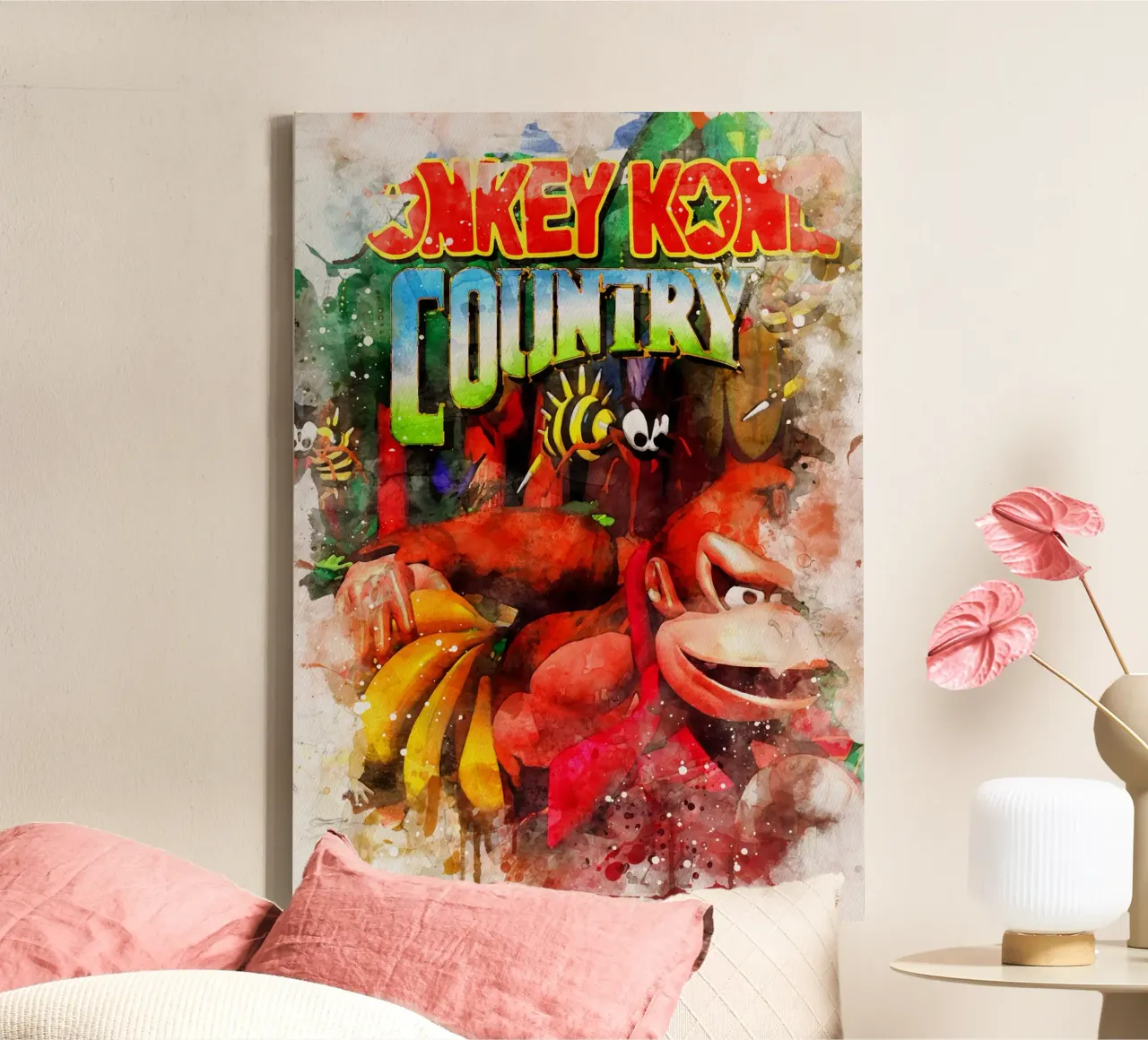 Donkey Kong Country tela con Cornice a cassetta da CreativeStudio