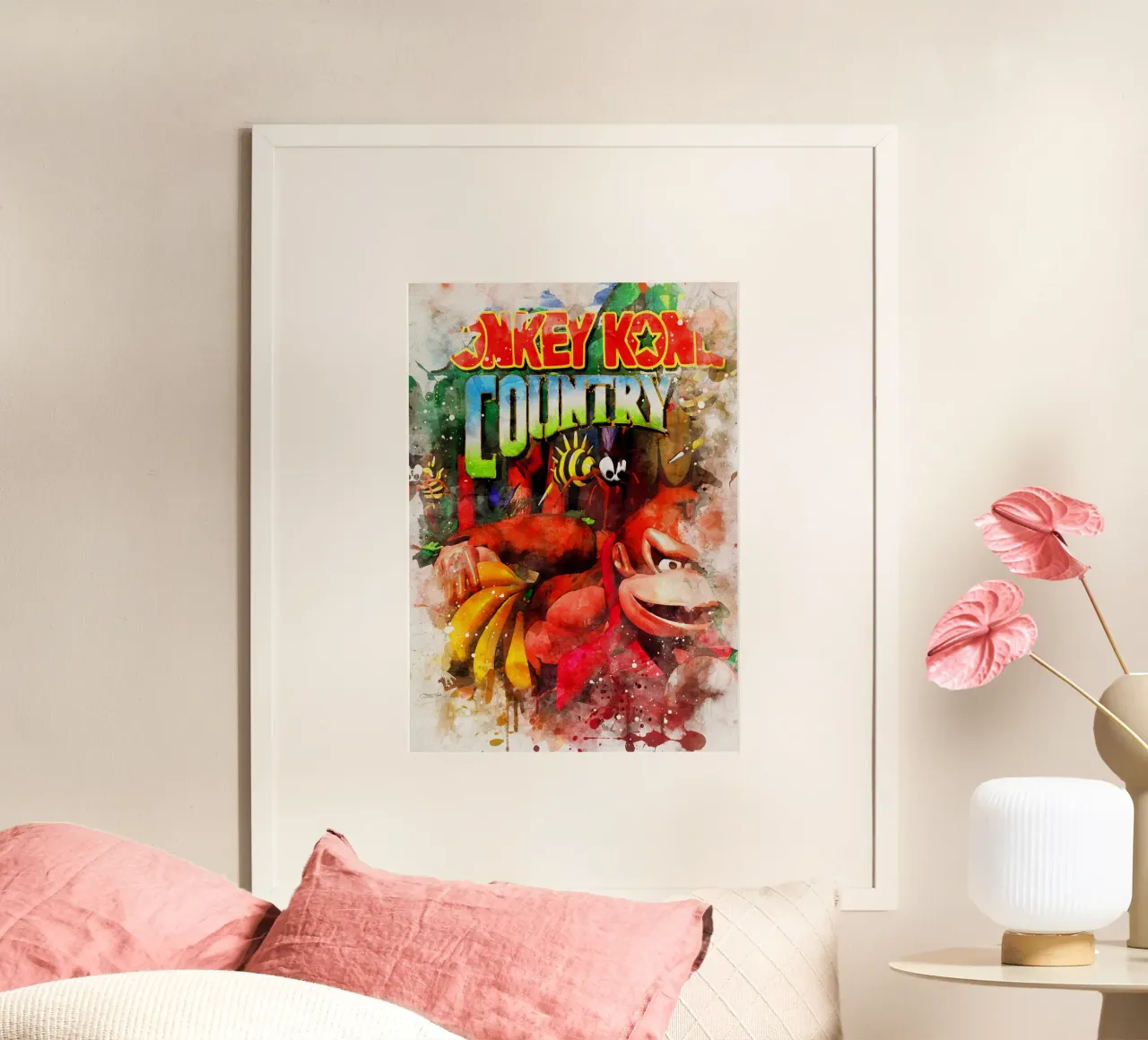 Donkey Kong Country poster con telaio in alluminio da CreativeStudio
