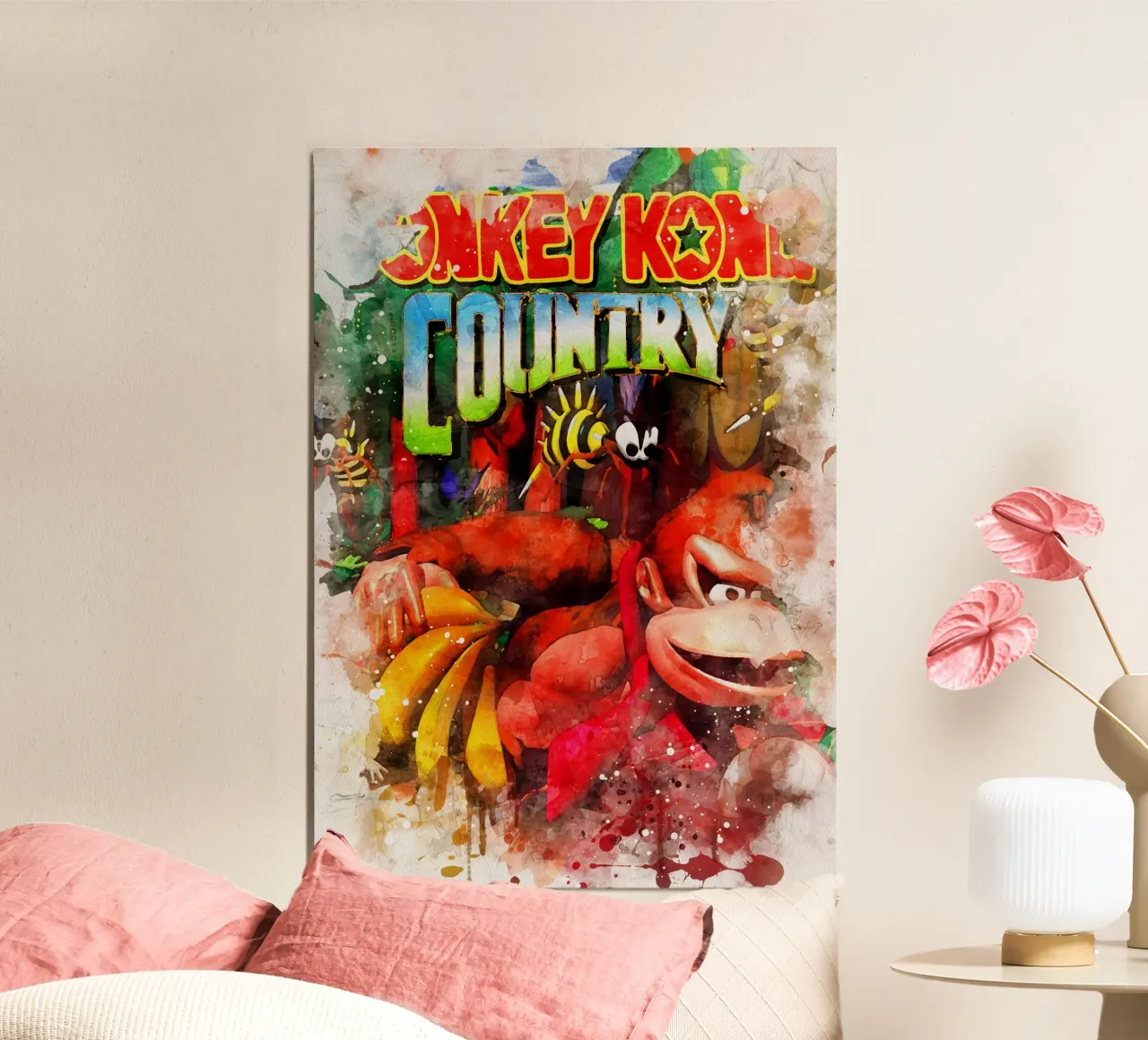Donkey Kong Country poster con telaio in alluminio da CreativeStudio