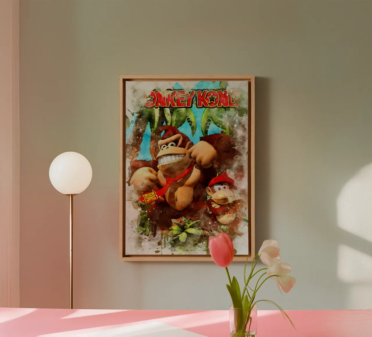 Donkey Kong Country tela con Cornice a cassetta da CreativeStudio