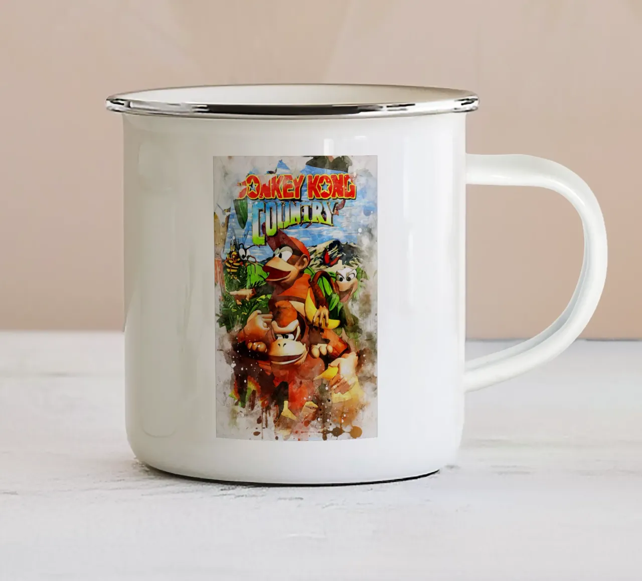 Donkey Kong Country tazza in smalto da CreativeStudio
