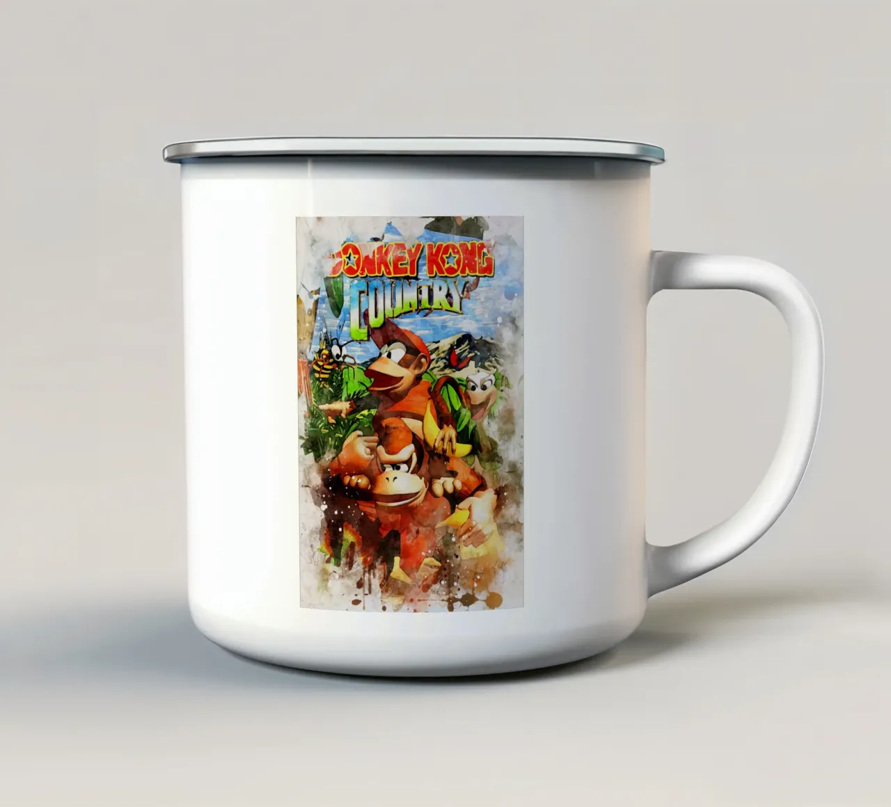 Donkey Kong Country tazza in smalto da CreativeStudio