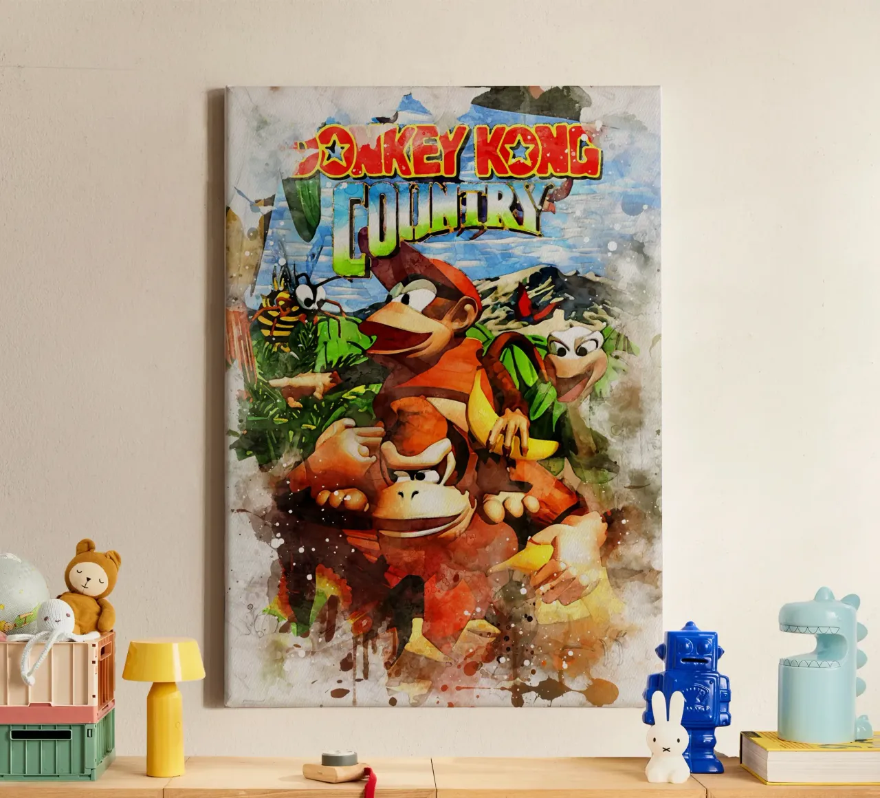 Donkey Kong Country tela con Cornice a cassetta da CreativeStudio