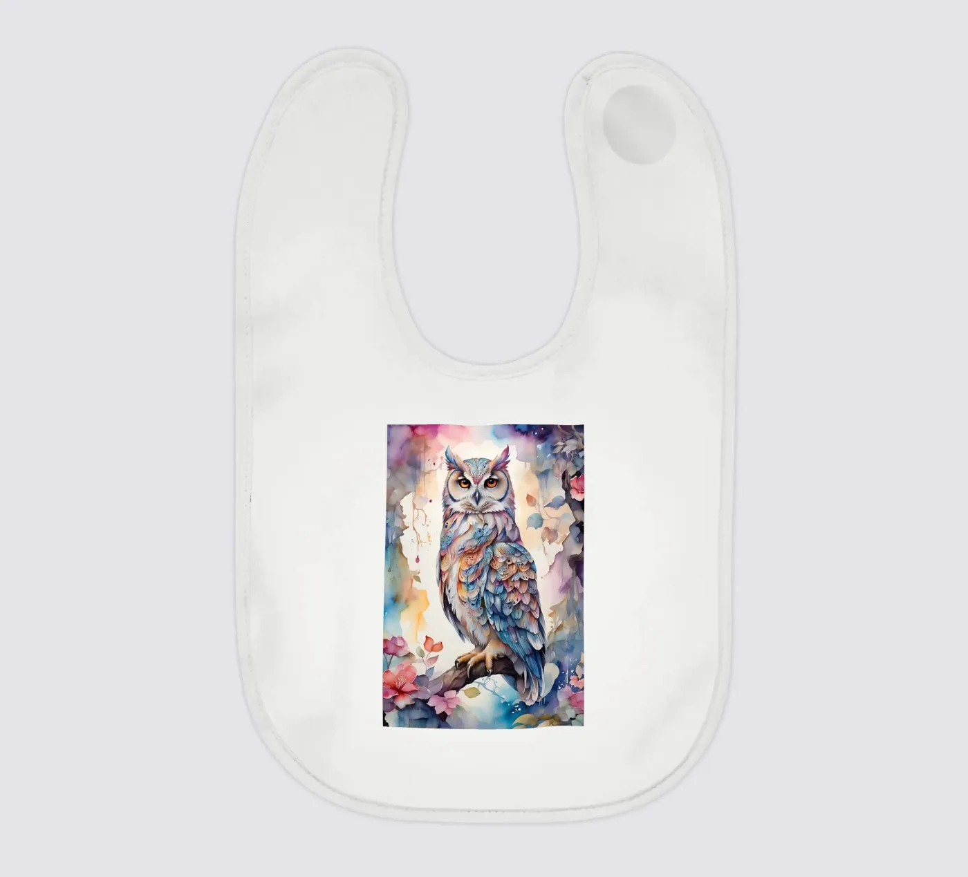 an elegant owl Babylätzchen von 🎁 NOBELART