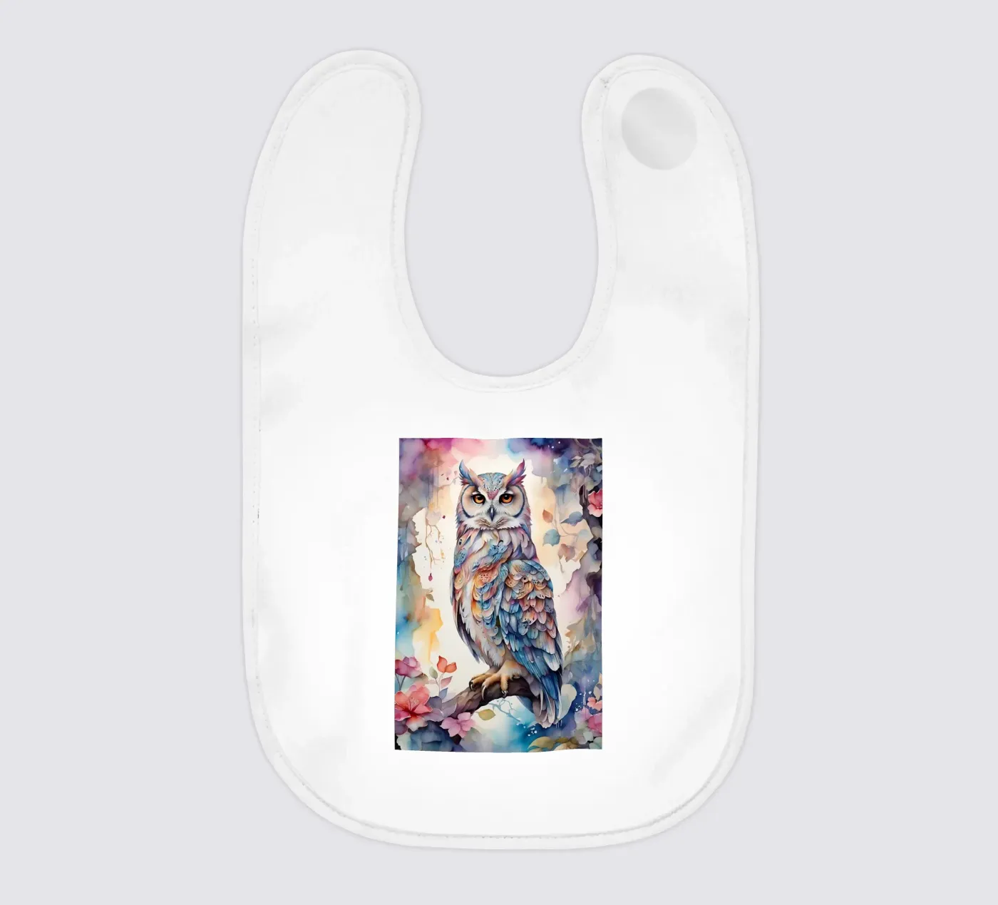 an elegant owl Babylätzchen von 🎁 NOBELART