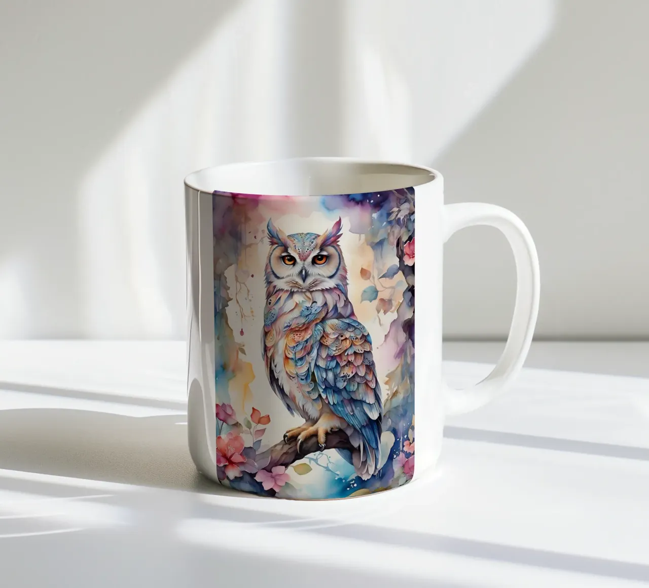 un elegante gufo tazza in ceramica da ARTVI-SHOP