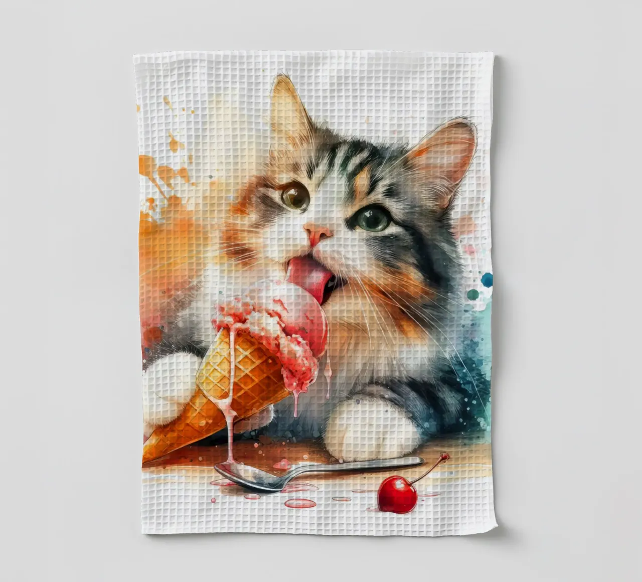Un chat très froid torchon de 🎁 ARTVI-SHOP