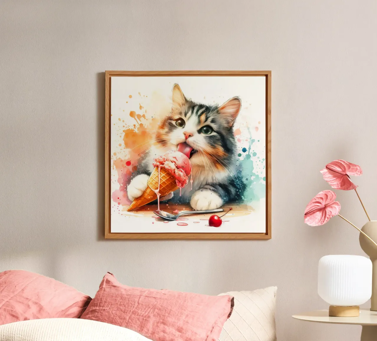 Ub zeer koude kat aluminium-dibond van 🎁 ARTVI-SHOP