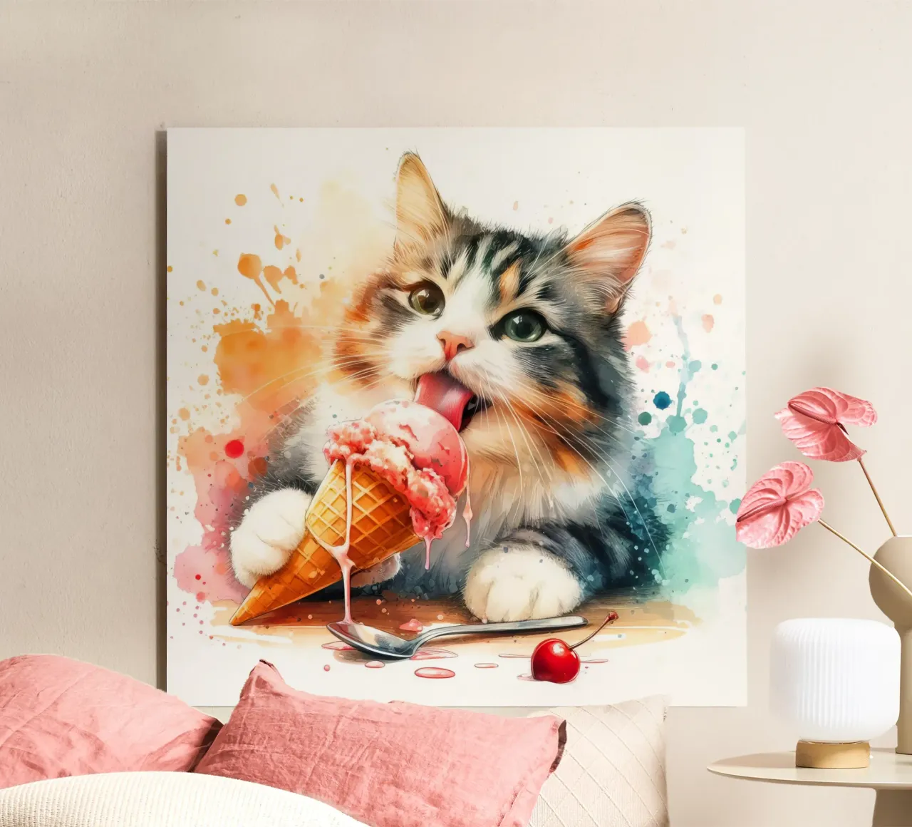 Ub zeer koude kat aluminium-dibond van 🎁 ARTVI-SHOP