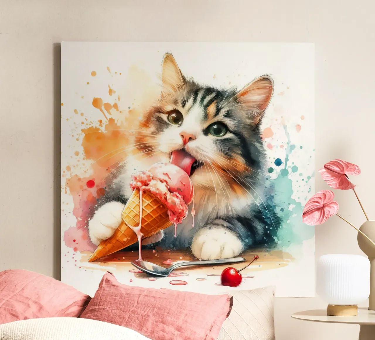 Ub very cold cat canvas by 🎁 ARTVI-SHOP