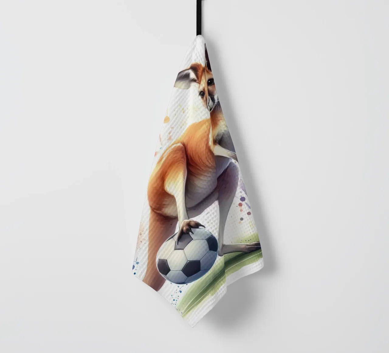The football kangaroo tea towel by 🎁 ARTVI-SHOP