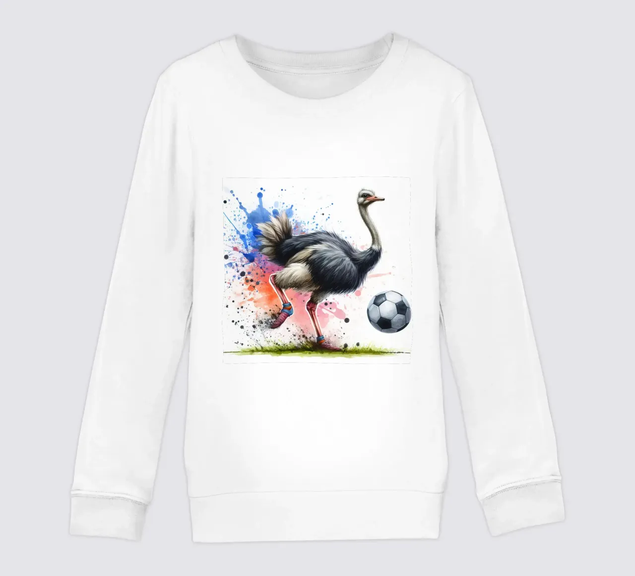 Lo struzzo calciatore felpa bambino da ARTVI-SHOP
