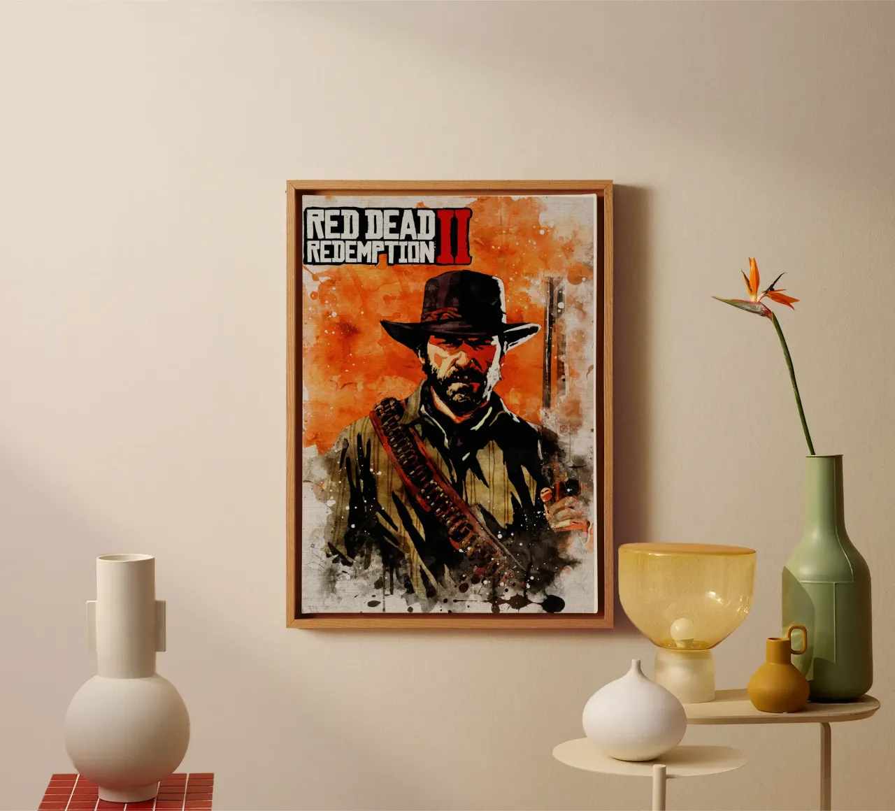 Red Dead Redemption II tela con Cornice a cassetta da CreativeStudio