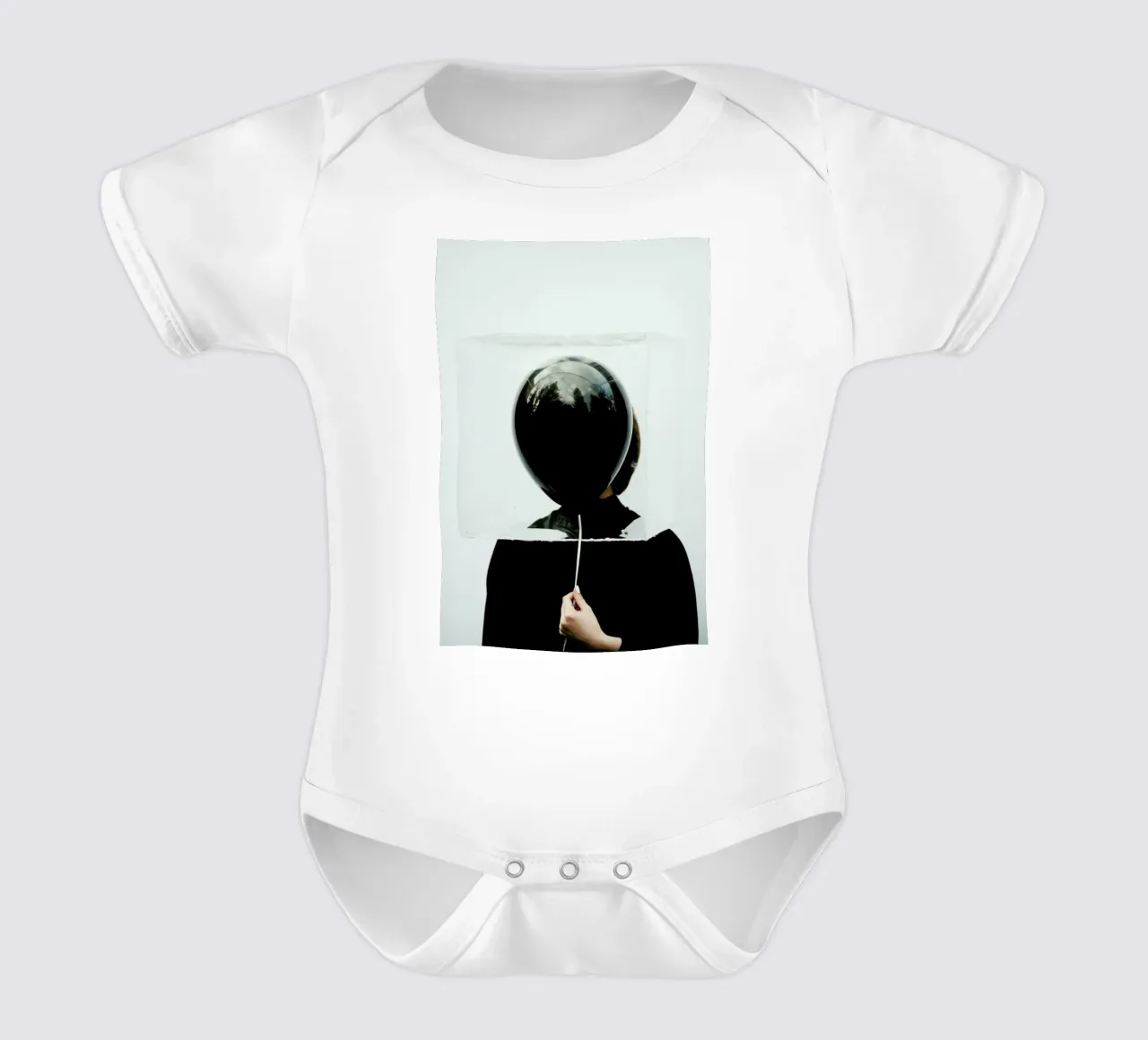 Behind The Balloon short-sleeve baby romper by Jovana Rikalo