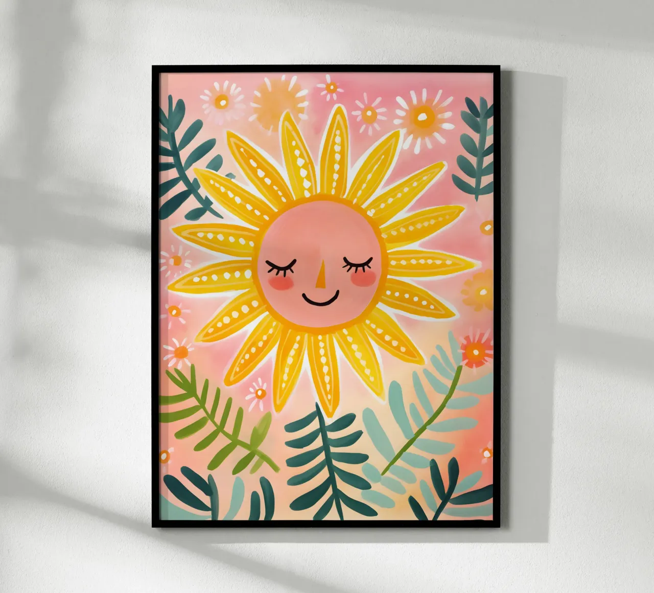 Sunshine poster with wooden frame by KidzStudio