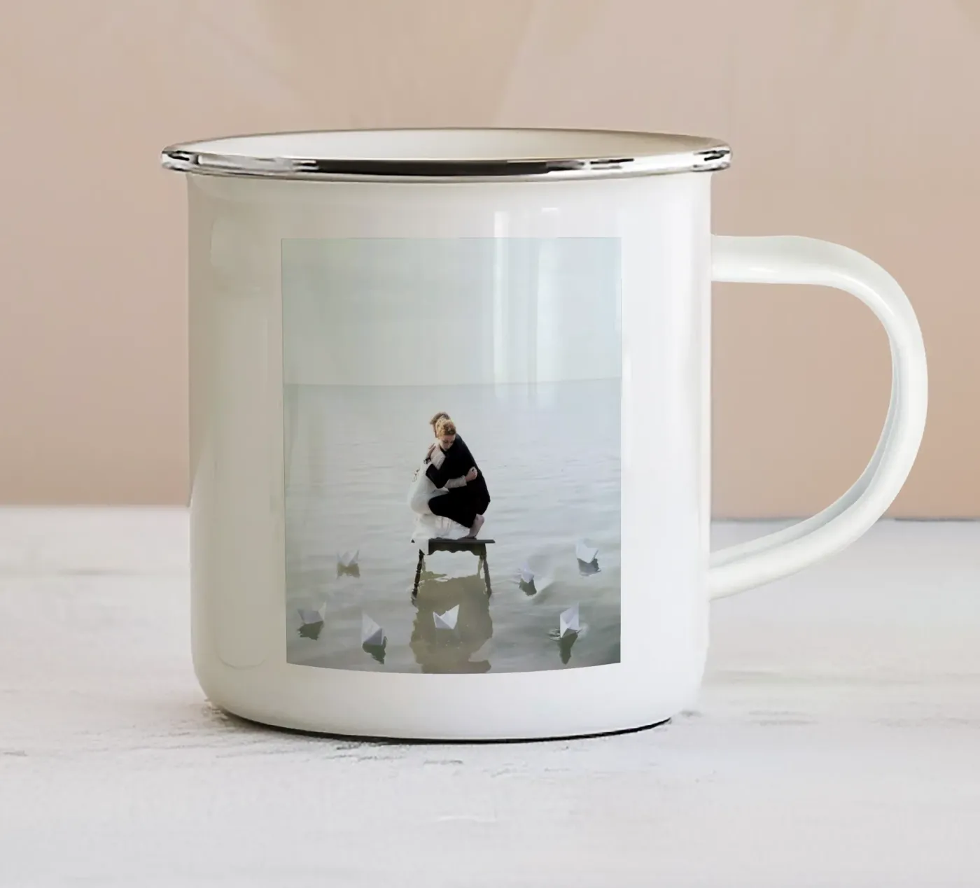 Fear enamel mug by Jovana Rikalo