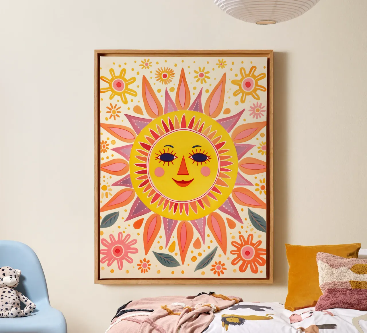 Sole allegro tela con Cornice a cassetta da KidzStudio