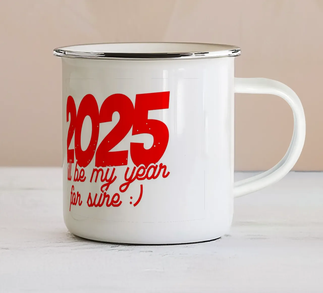 Happy New Year tazza in smalto da Dreamer10