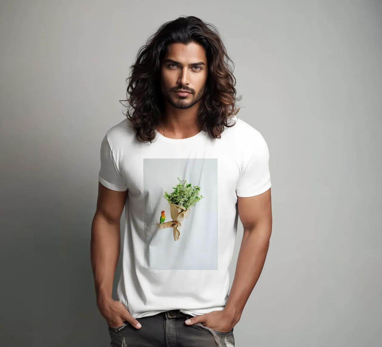 Parrot And A Girl t-shirt da Jovana Rikalo