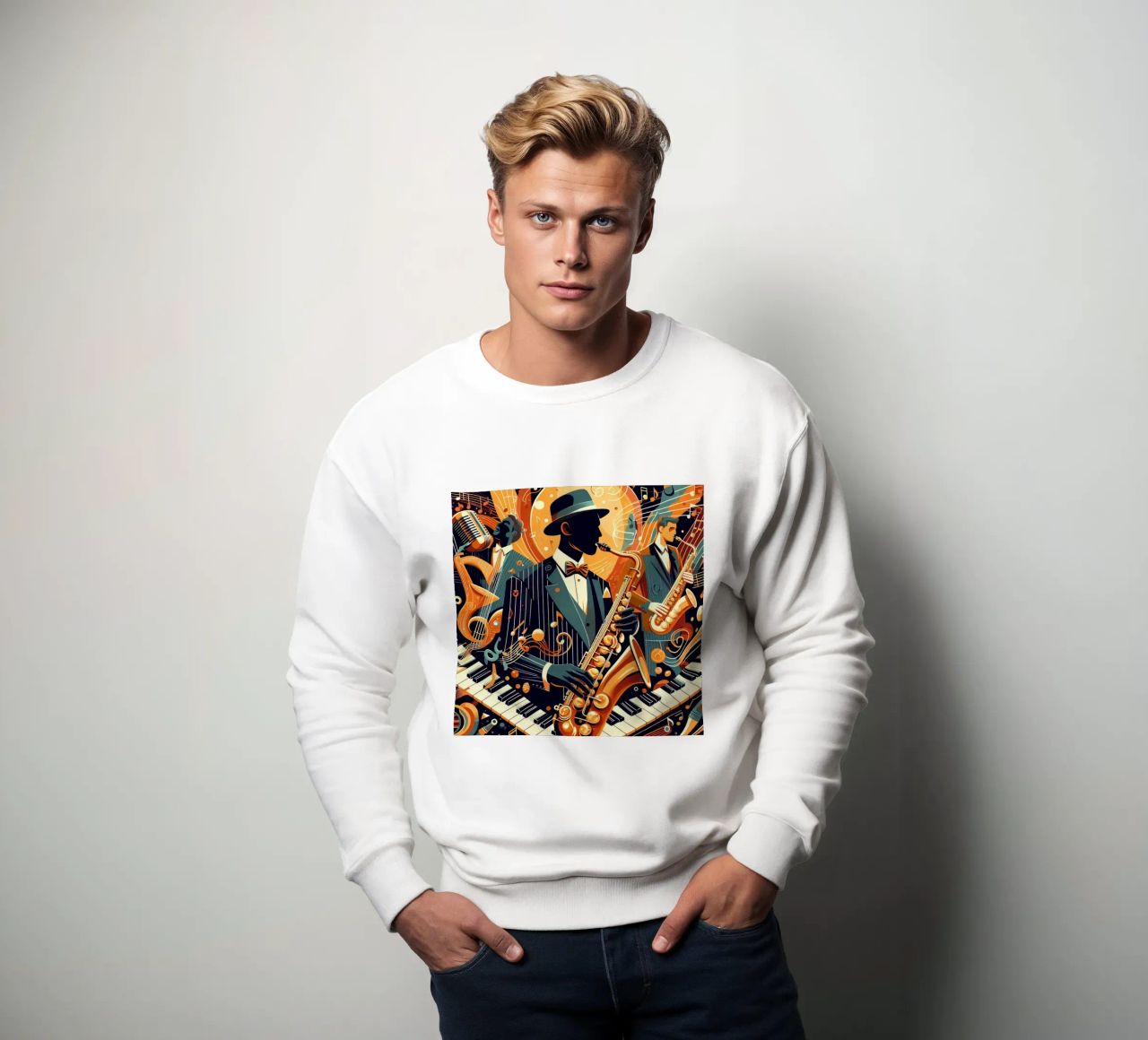 sassofonista astratto felpa da ARTVI-SHOP