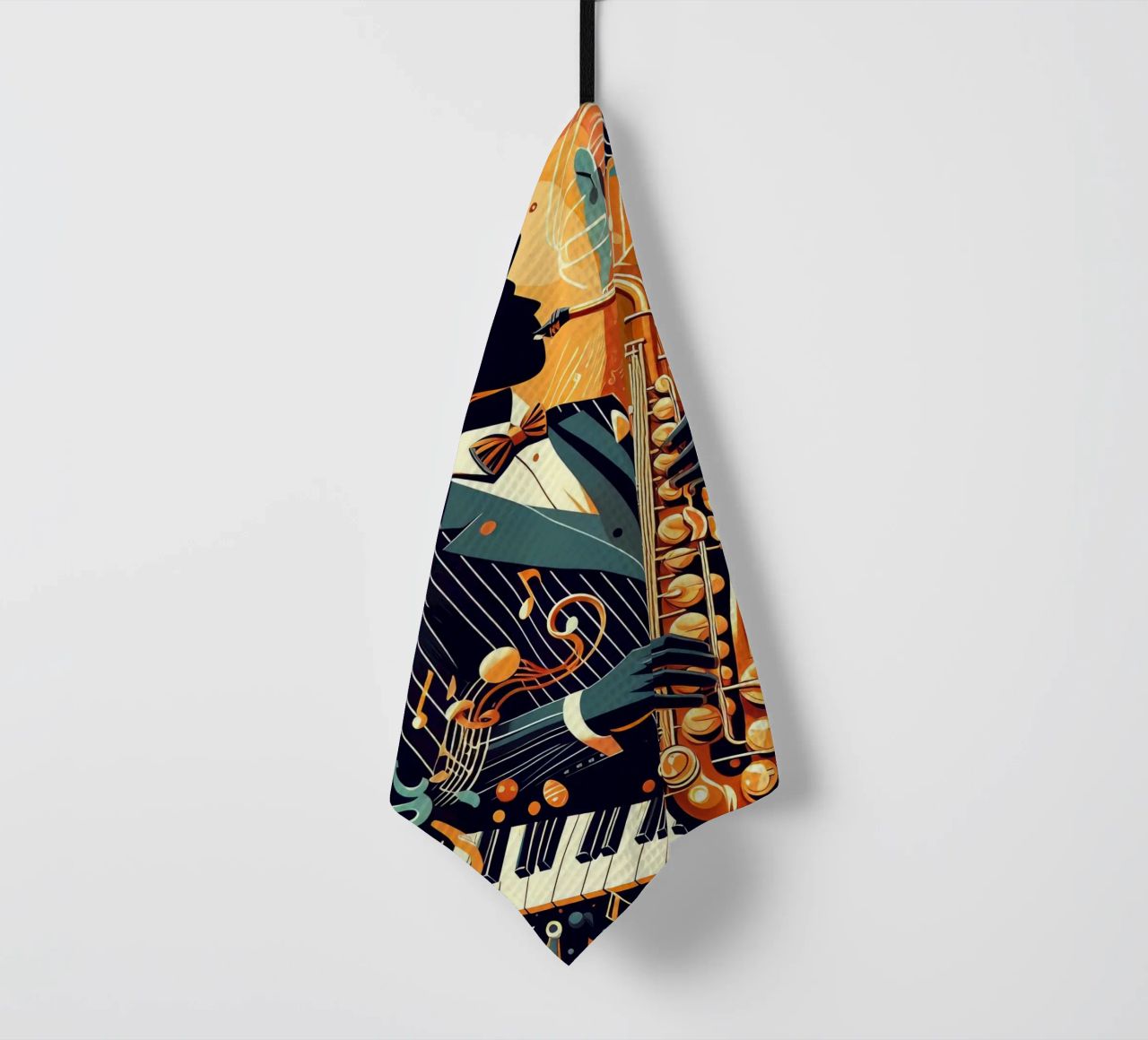 saxophoniste abstrait torchon de ARTVI-SHOP