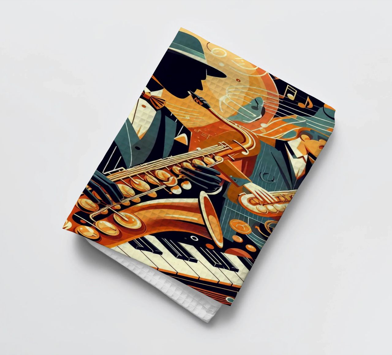 saxophoniste abstrait torchon de ARTVI-SHOP