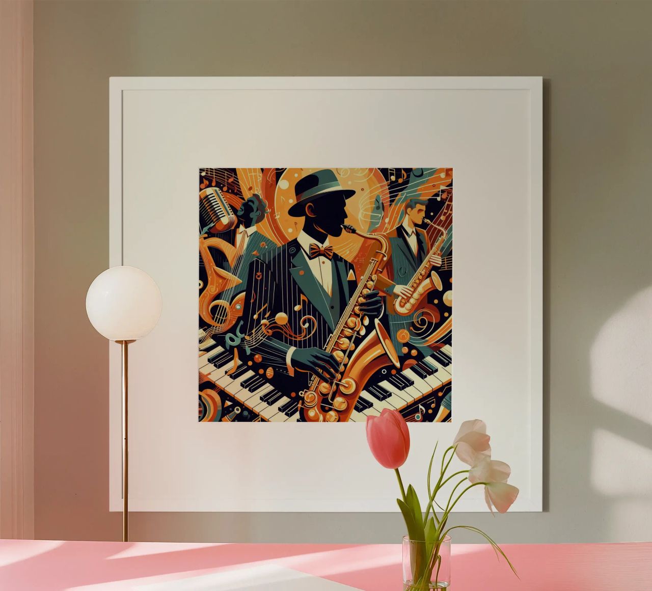 saxophoniste abstrait poster de ARTVI-SHOP