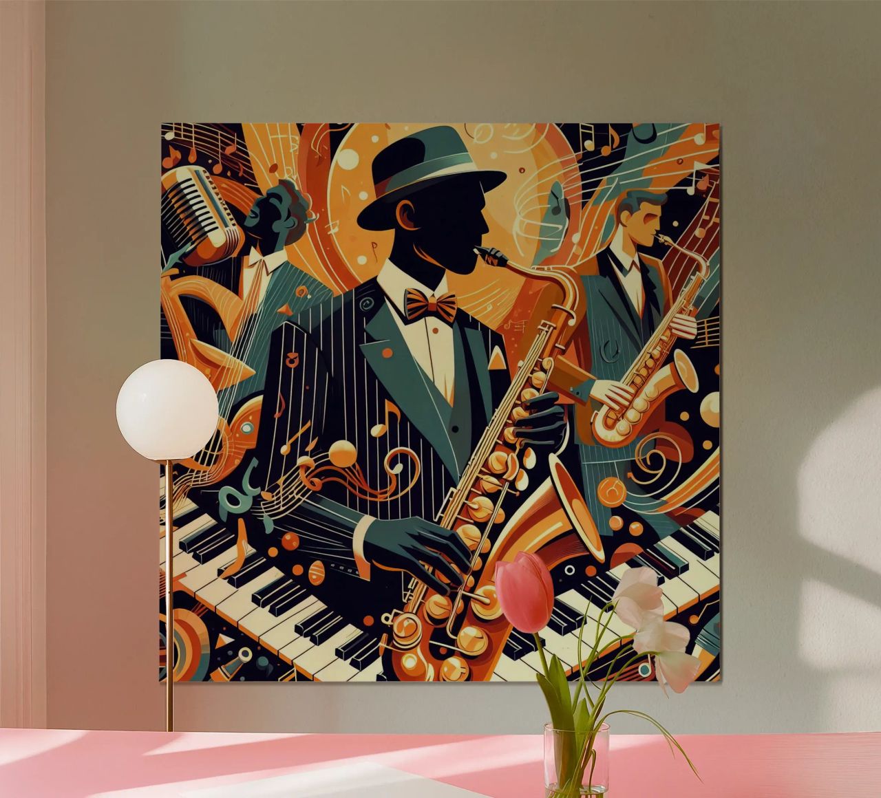 saxophoniste abstrait poster de ARTVI-SHOP