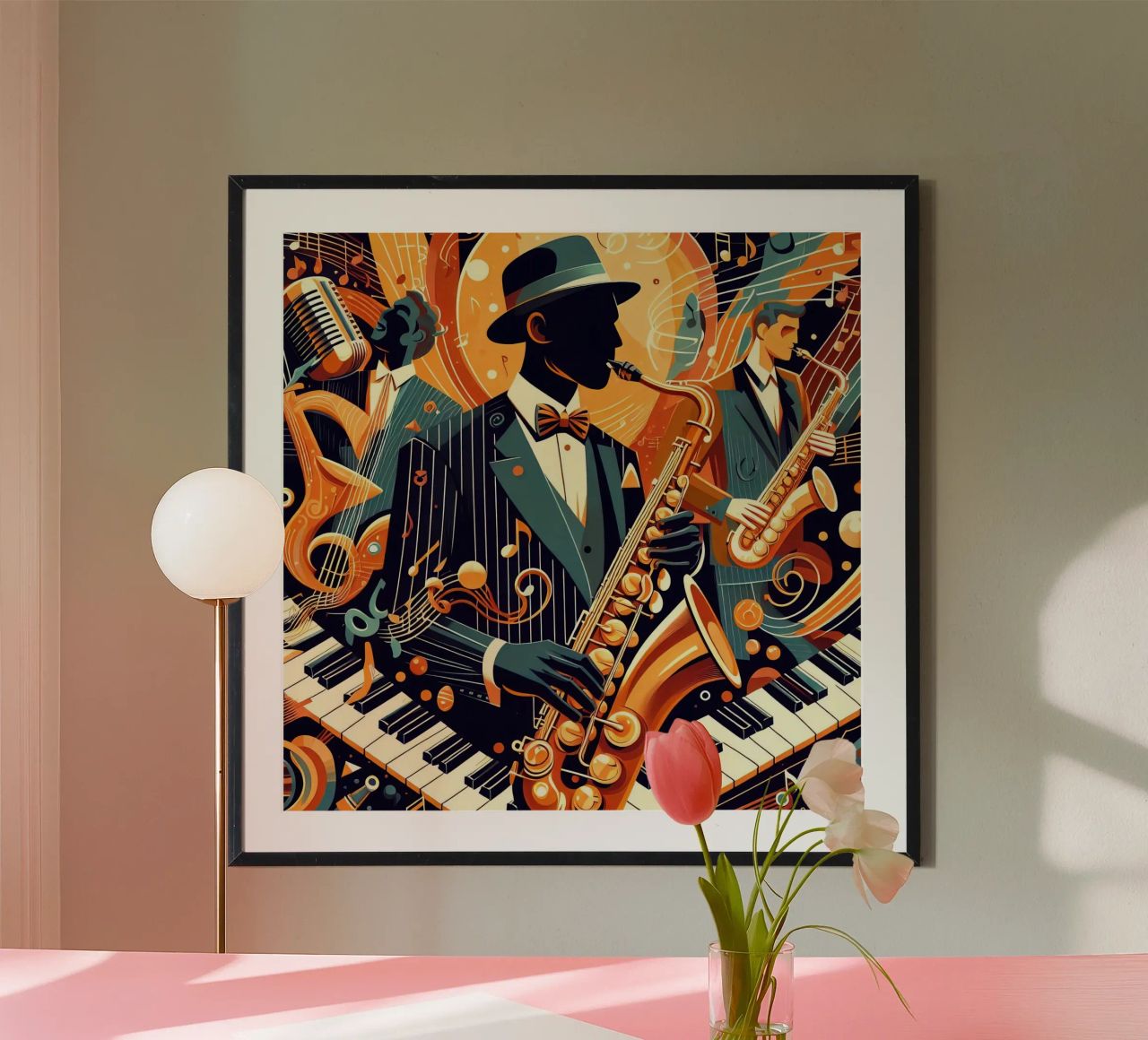 saxophoniste abstrait poster de ARTVI-SHOP