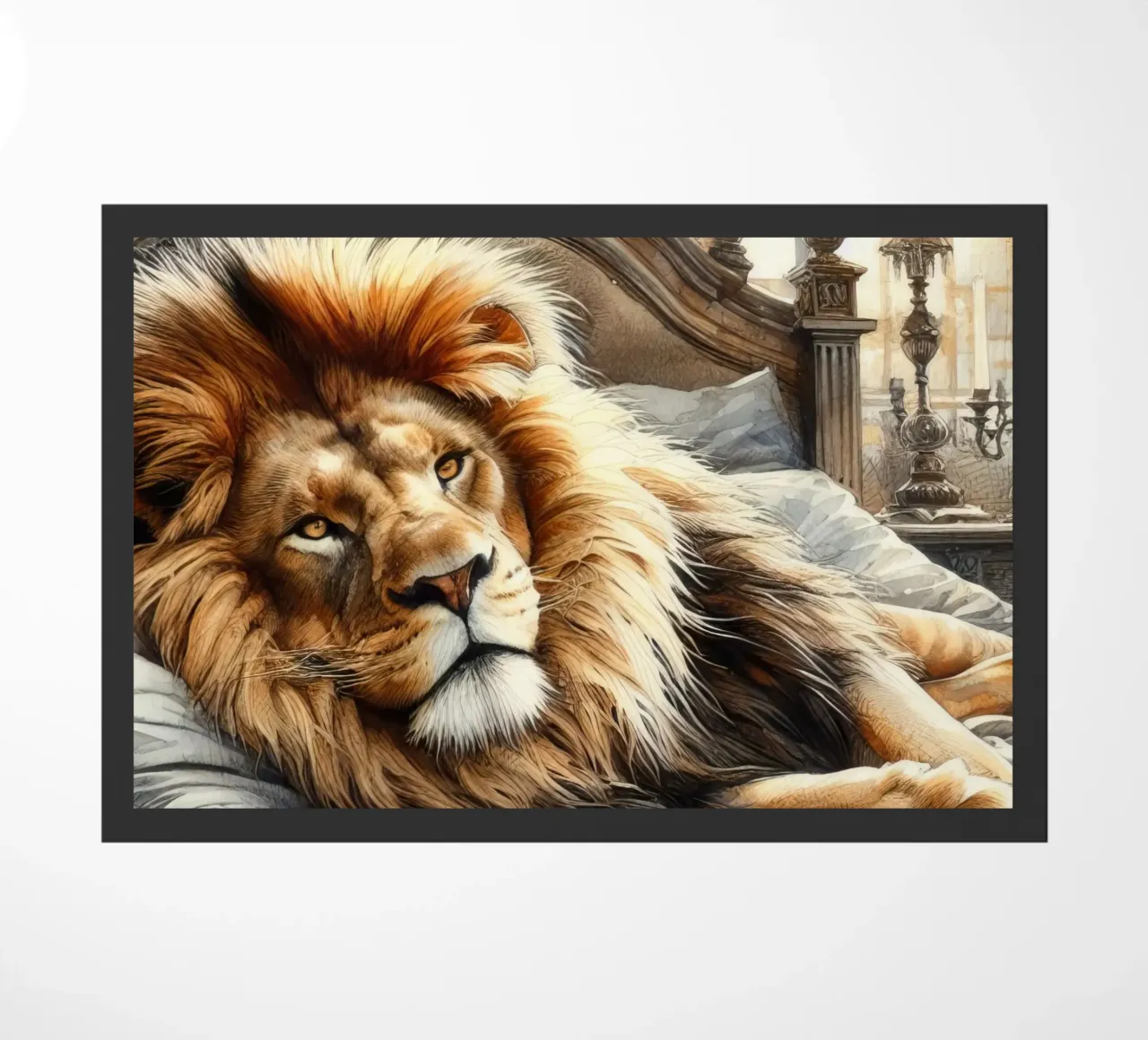 Un leone nel mio letto zerbino da 🎁 ARTVI-SHOP