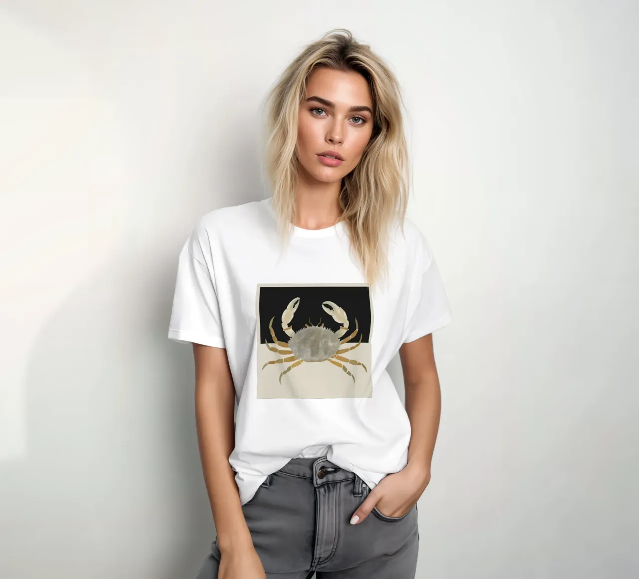 Granchio minimalista t-shirt da ThingDesign