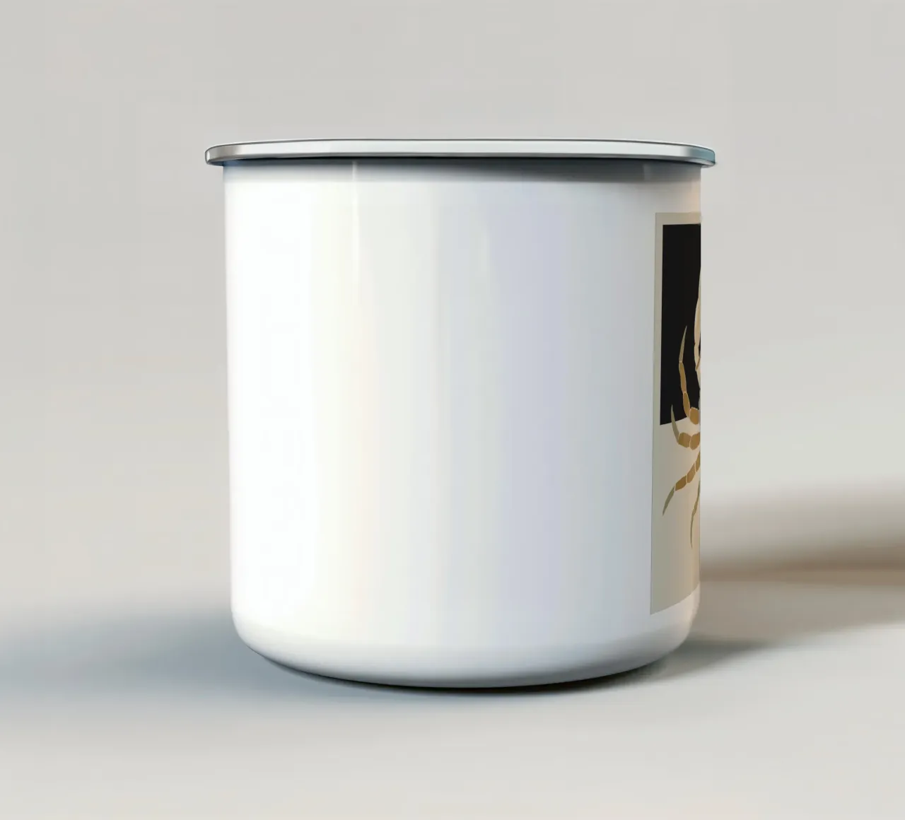 Granchio minimalista tazza in smalto da ThingDesign