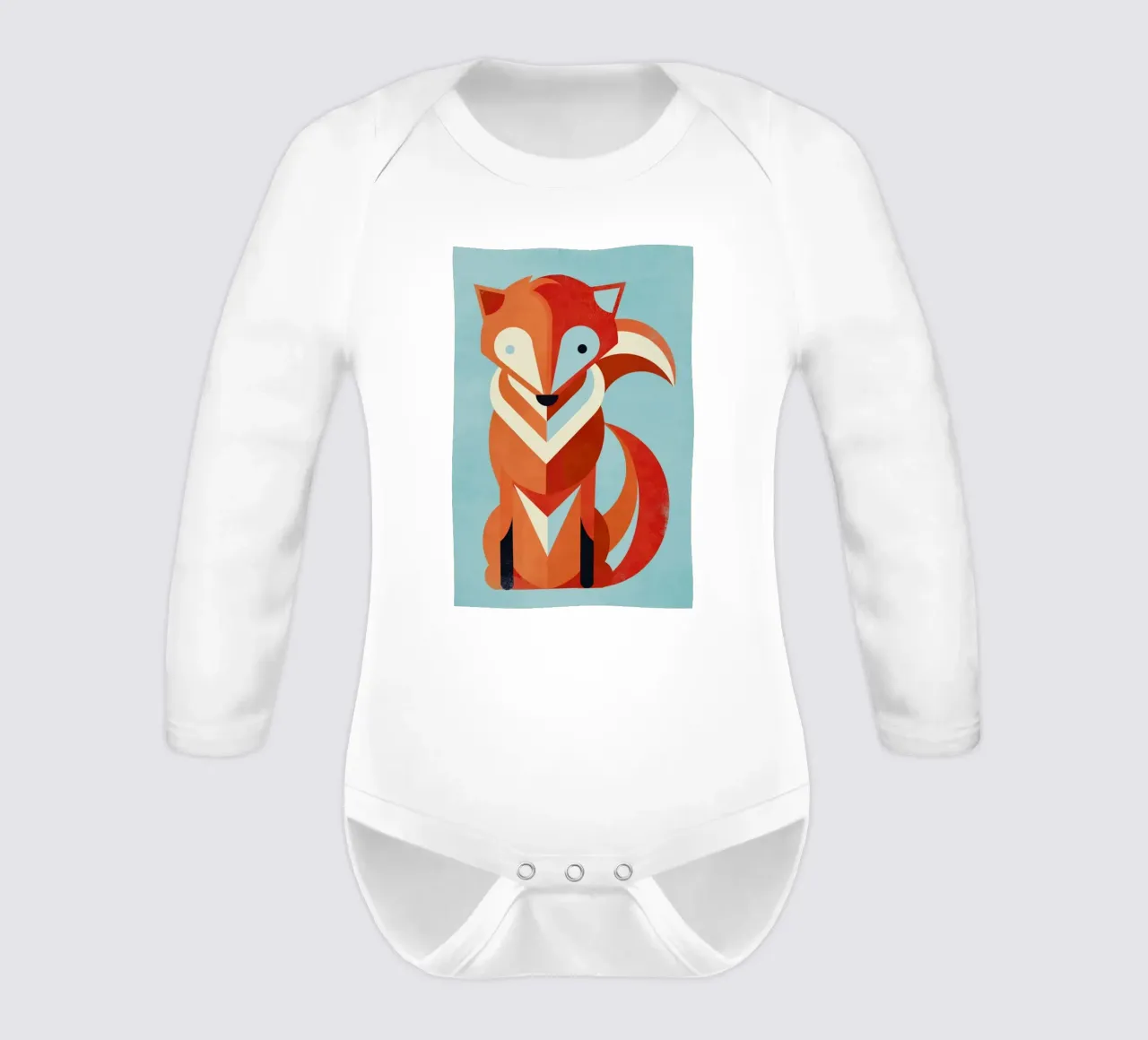 Fox long-sleeve baby romper by Jay Fleck